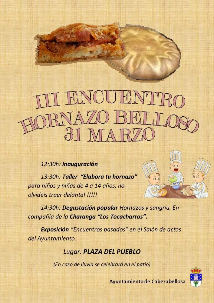 Cabezabellosa celebra el III Encuentro del Hornazo Belloso el 31 de marzo