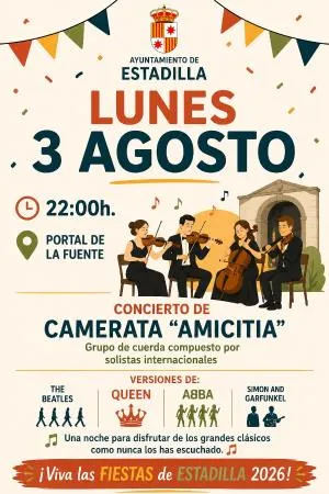 Estadilla celebra sus fiestas con un concierto de música clásica y versiones pop