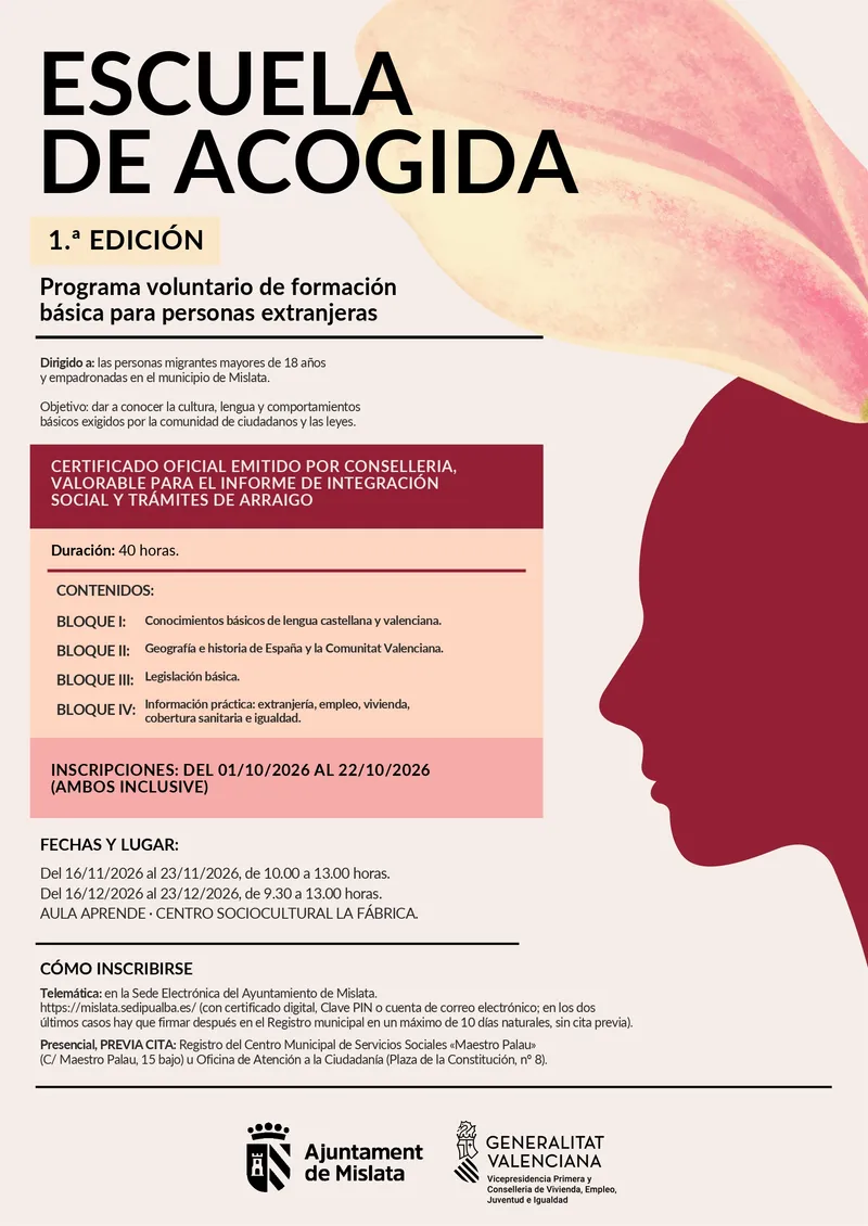 Mislata lanza la primera Escuela de Acogida para personas migrantes