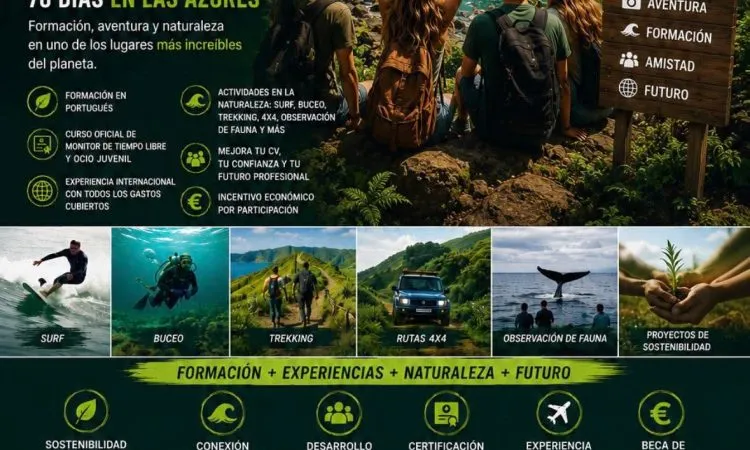 Programa ALMA Andalucía busca jóvenes vulnerables para formación en sostenibilidad y prácticas en Azores