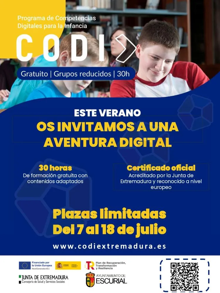 Escurial lanza el programa CODI para potenciar las competencias digitales infantiles