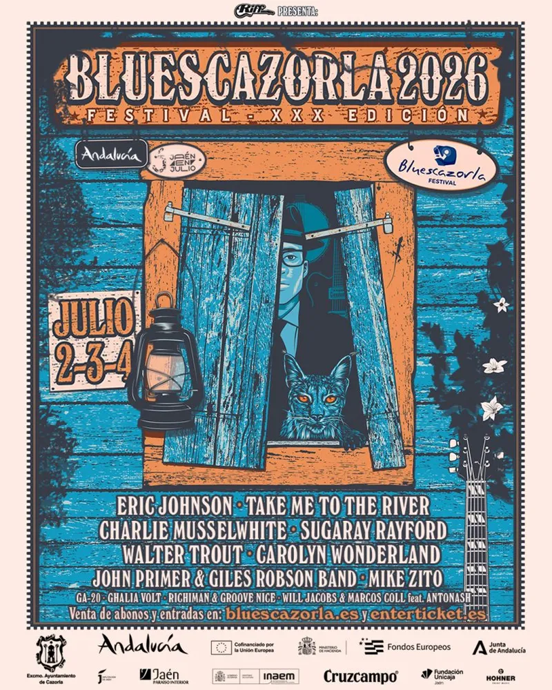 El Blues Cazorla 2026 anuncia su cartel con leyendas del género y abre venta de abonos