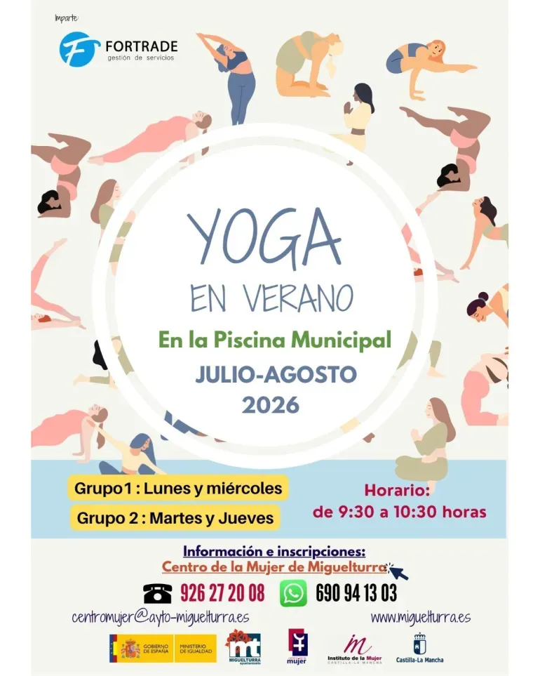 Miguelturra abre inscripciones para Yoga en Verano en la piscina municipal