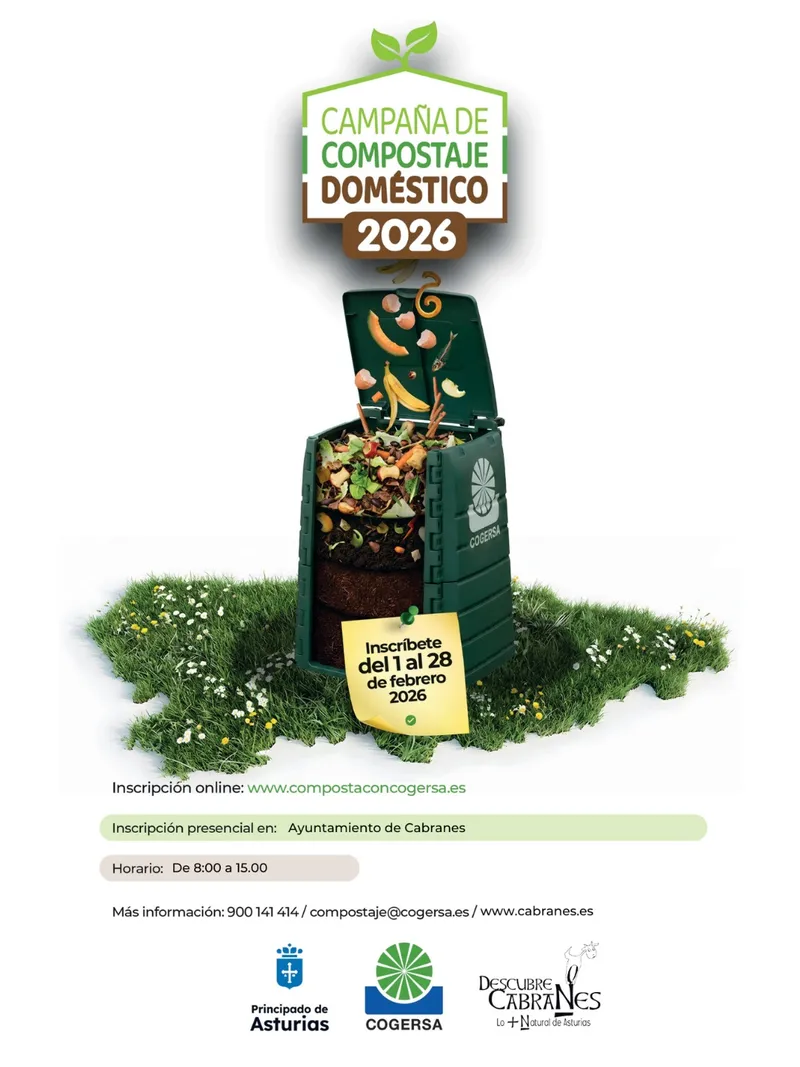 Cabranes abre inscripciones para su campaña de compostaje doméstico 2026