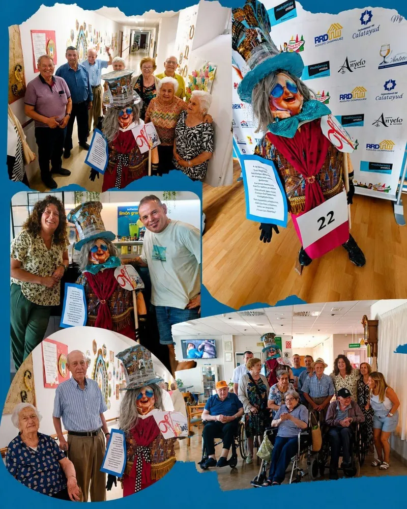 Los mayores de la Residencia San Íñigo de Calatayud participan en el concurso de Muñecos de Capea