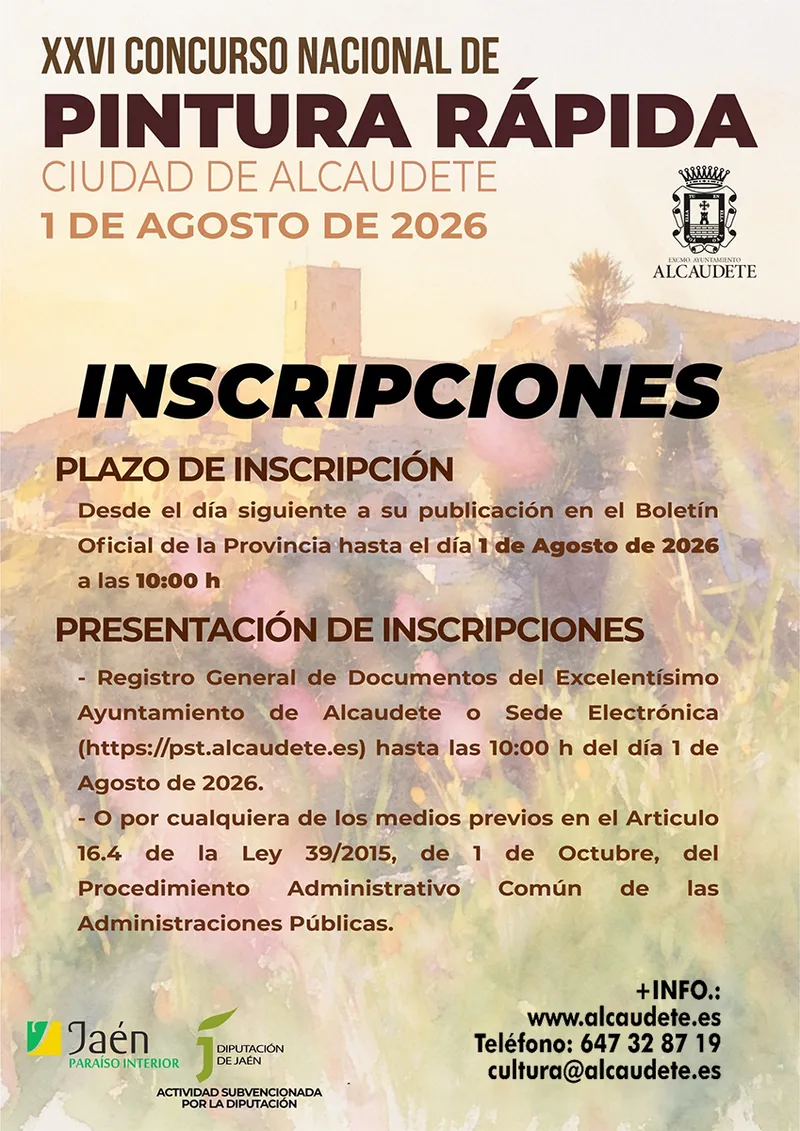 Alcaudete celebra la XXVI edición de su Concurso Nacional de Pintura Rápida