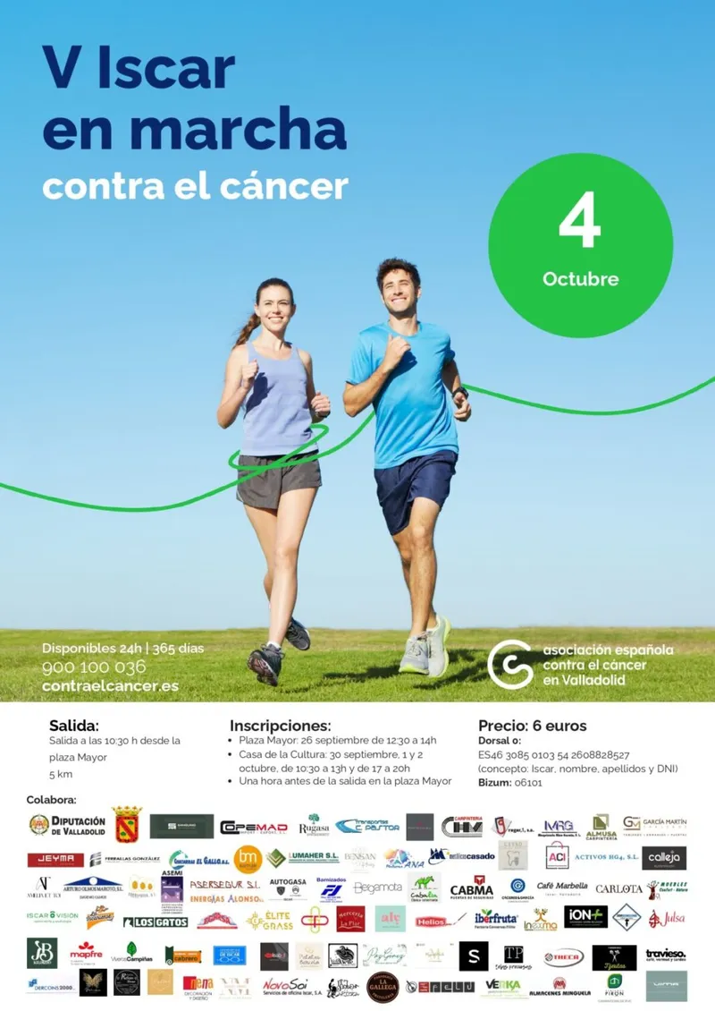 Íscar se une a la lucha contra el cáncer con una marcha solidaria el 4 de octubre