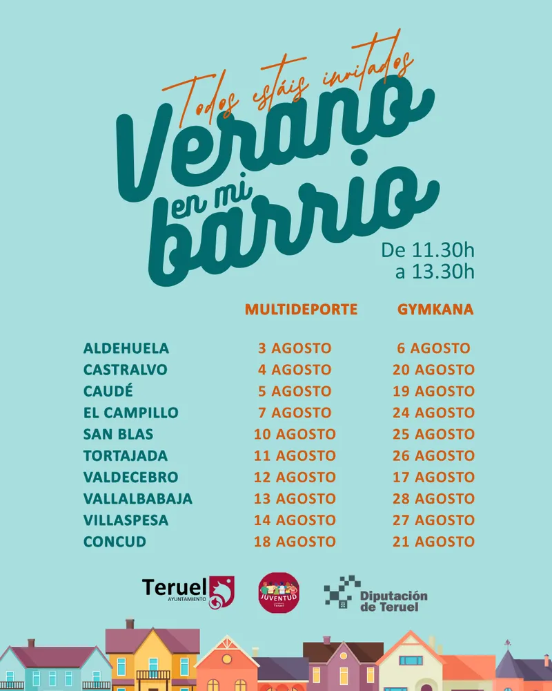 Teruel celebra el verano con actividades multideporte y gymkanas en sus barrios rurales