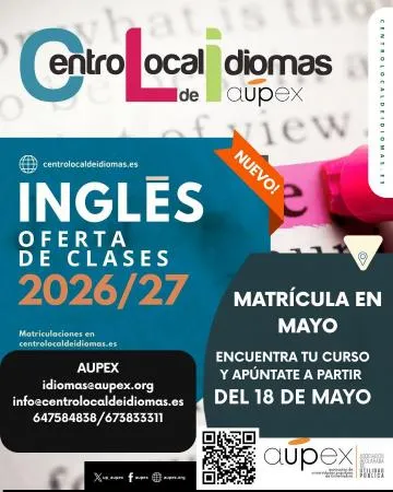 Moraleja abre el plazo de inscripción para el curso de inglés 2026/27