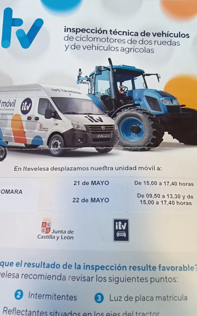 La ITV móvil visita Gómara y Ledesma de Soria para pasar la inspección de vehículos