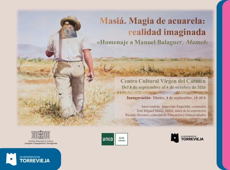 Torrevieja inaugura la exposición 'Magia de acuarela: realidad imaginada' de José Miguel Masiá