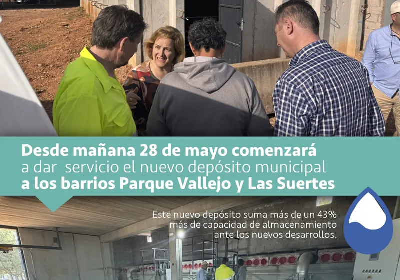 Alovera estrena depósito de agua para mejorar el suministro en dos barrios