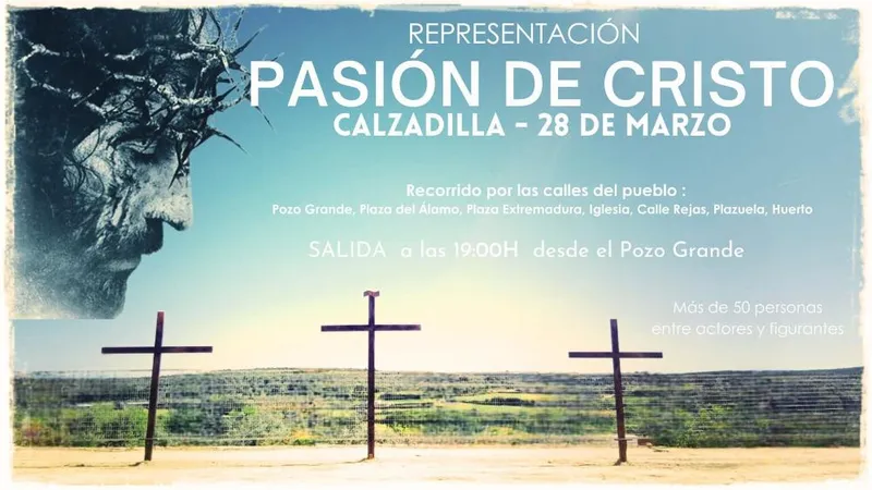 Calzadilla recrea la Pasión de Cristo en una emotiva representación