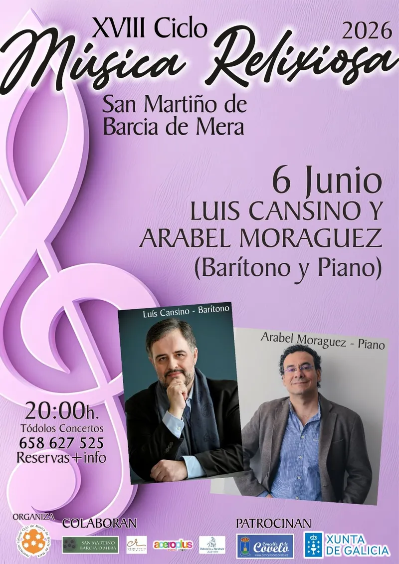 Covelo acoge un concierto de música religiosa con Luis Cansino y Arabel Moraguez