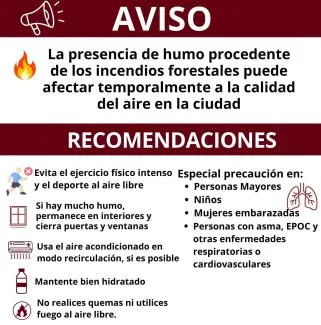 Alerta por humo de incendios forestales en gran parte de la provincia de Toledo