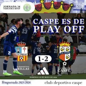 El Club Deportivo Caspe se clasifica para el play-off de Tercera RFEF