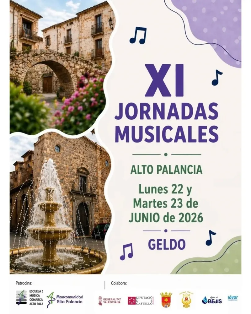Geldo celebra las XI Jornadas Musicales del Alto Palancia con actividades para jóvenes