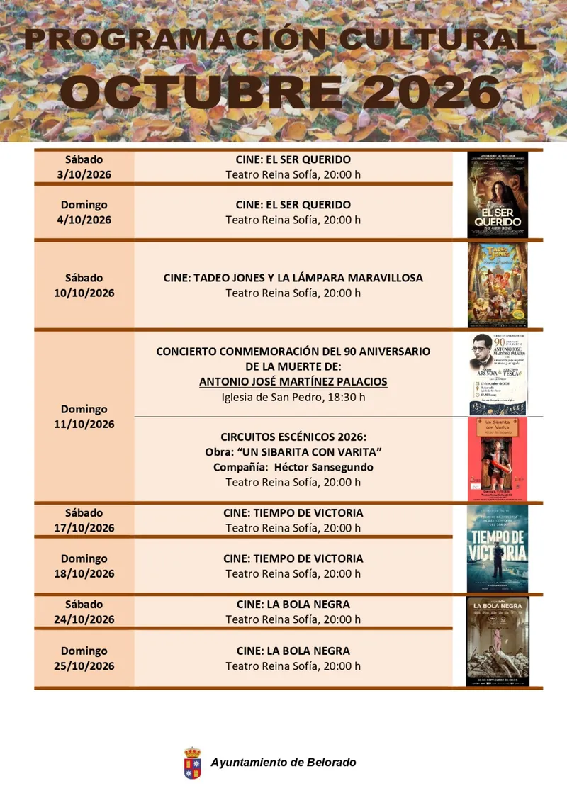 Belorado presenta su agenda cultural para octubre de 2026