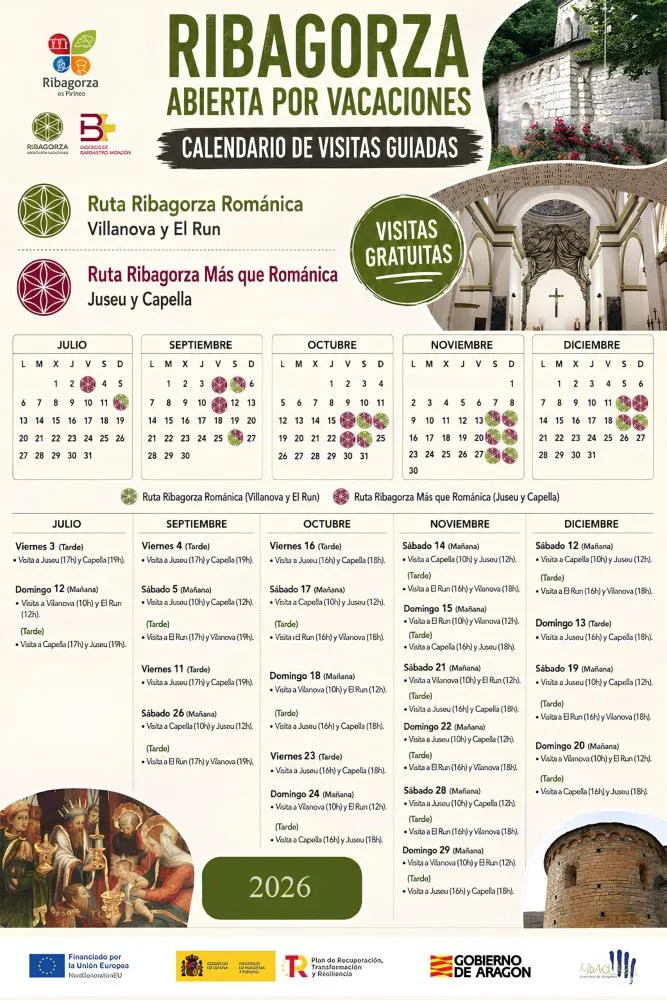 Visitas guiadas a la Ruta Ribagorza Románica desde el 12 de julio