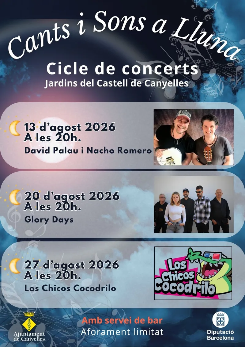 El Castell de Canyelles acoge el ciclo de conciertos 'Cants i Sons a Lluna' en agosto
