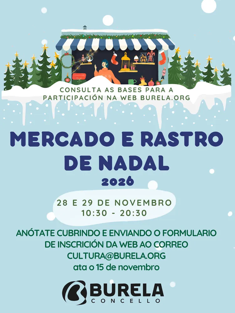 Burela abre inscripciones para el Mercado y Rastro de Nadal 2026
