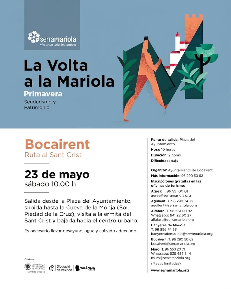 Bocairent se suma a la Volta a la Mariola con una ruta senderista al Sant Crist el 23 de mayo