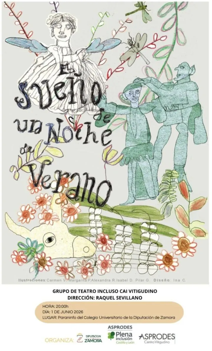 Zamora acoge el estreno de "Sueño de una noche de verano" con teatro inclusivo