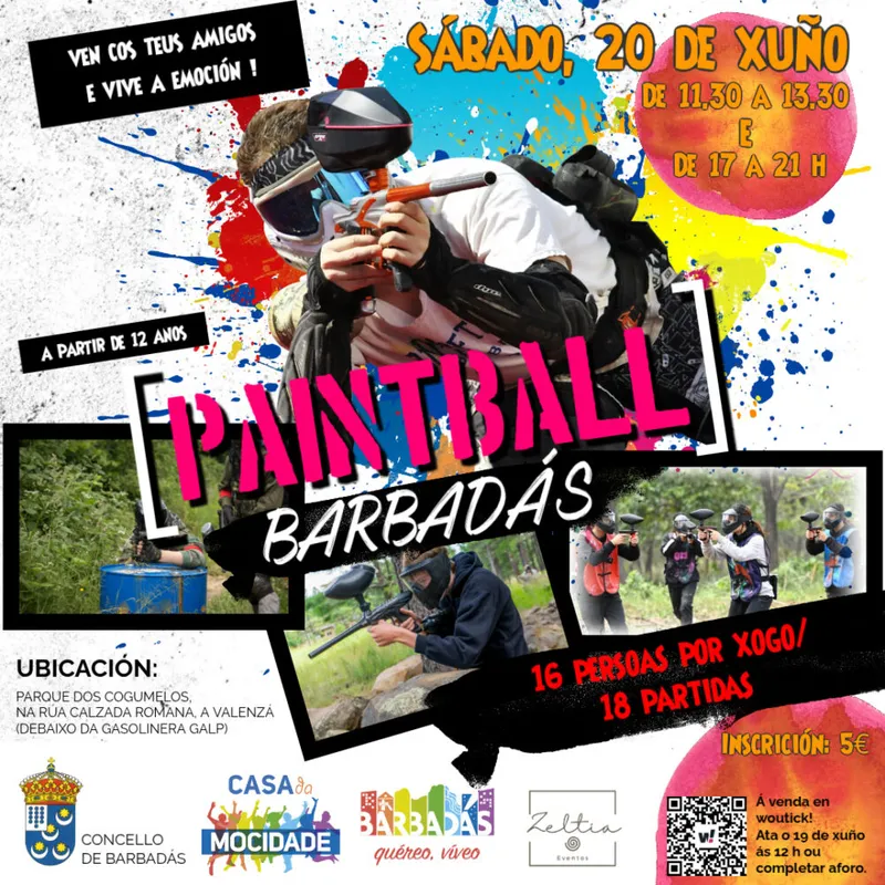 Barbadás organiza una jornada de paintball para jóvenes el 20 de junio