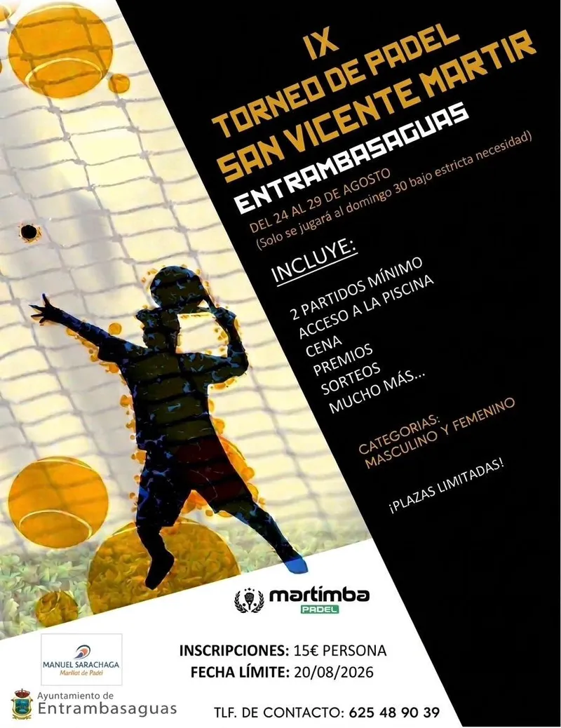 IX Torneo de Pádel San Vicente Mártir en Entrambasaguas