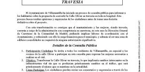 Villamantilla inicia el proceso para convertir la Calle Olivar en travesía