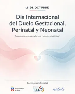 Telde se ilumina de azul y rosa por el Día Mundial de la Muerte Gestacional, Perinatal y Neonatal