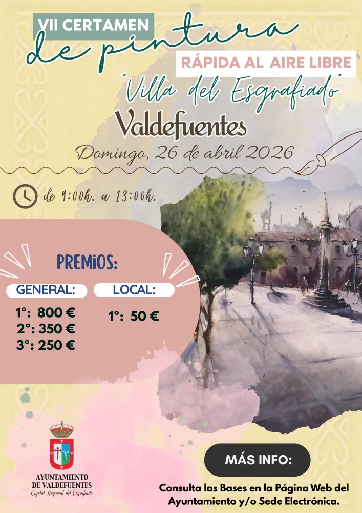 Valdefuentes convoca el VII Certamen de Pintura Rápida "Villa del Esgrafiado"