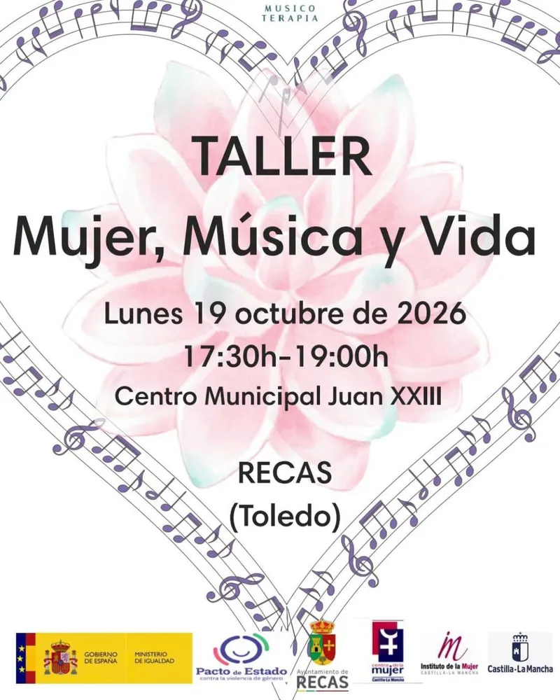 Taller 'Mujer, Música y Vida' en Recas el 7 de octubre