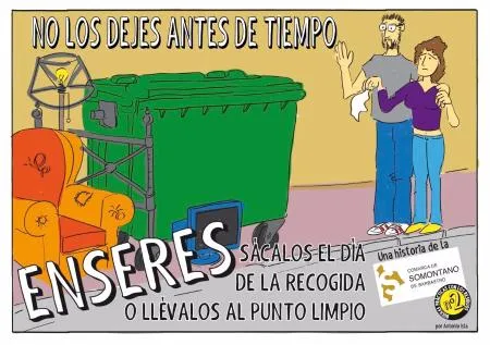 Azara recuerda el servicio de recogida de enseres del primer miércoles de mes