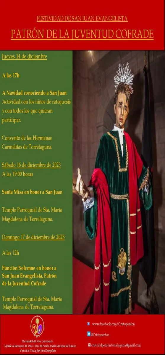 Torrelaguna celebra la festividad de San Juan Evangelista con actos religiosos