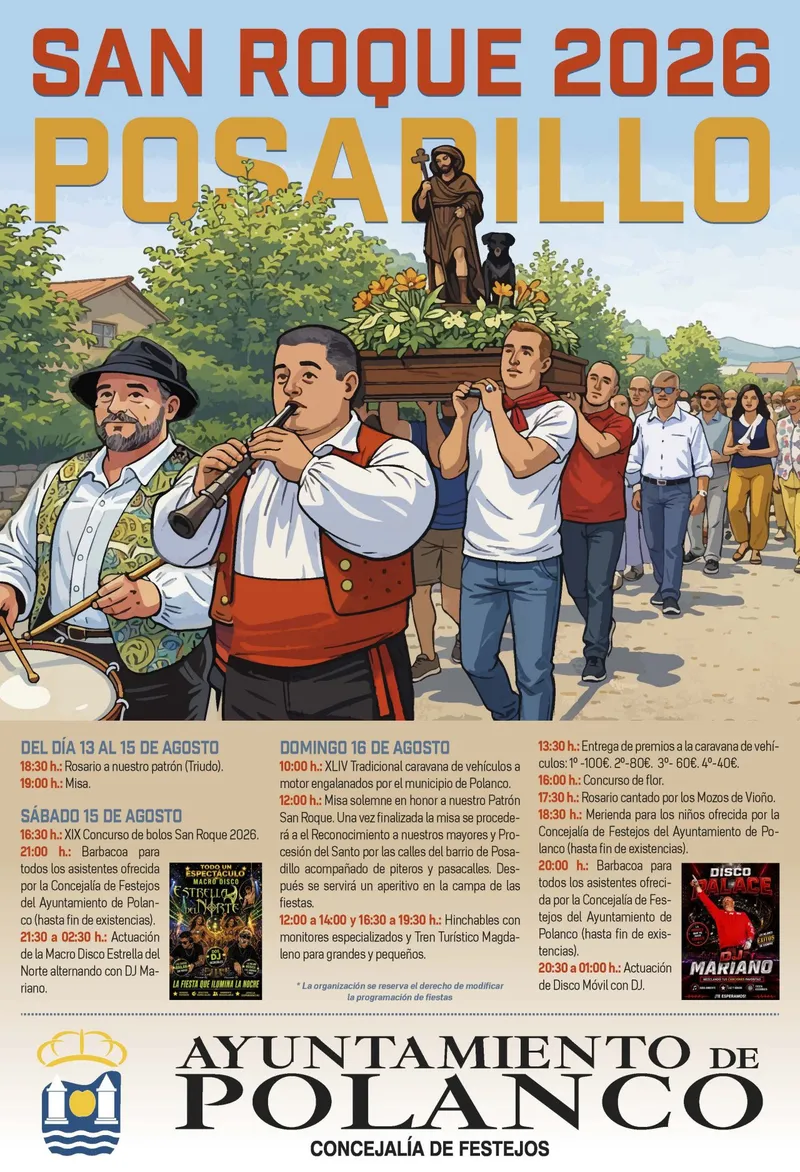 Posadillo celebra sus fiestas de San Roque con un programa variado para todos los públicos