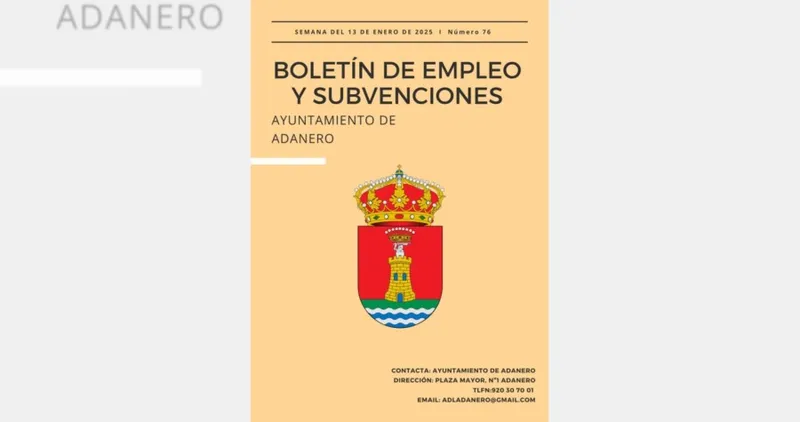 Adanero publica su boletín de empleo de febrero de 2023