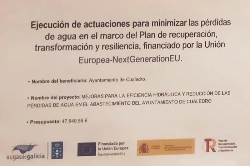 Cualedro invierte en la mejora de sus redes de saneamiento y abastecimiento de agua
