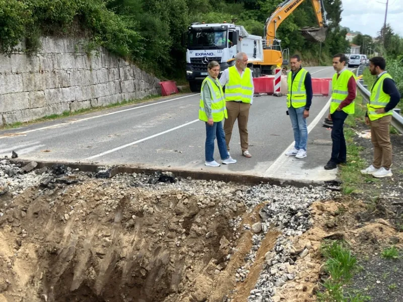 La Diputación de Pontevedra invierte 150.000 euros en obras urgentes en la EP-8002 Caldas-San Clemente