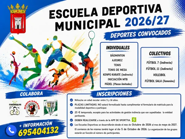 Castellar abre el plazo para la Escuela Municipal de Deportes 2026/2027
