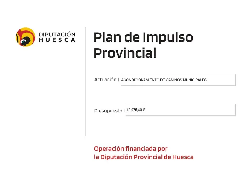 Mejora de caminos municipales en Albalatillo con apoyo de la Diputación Provincial de Huesca