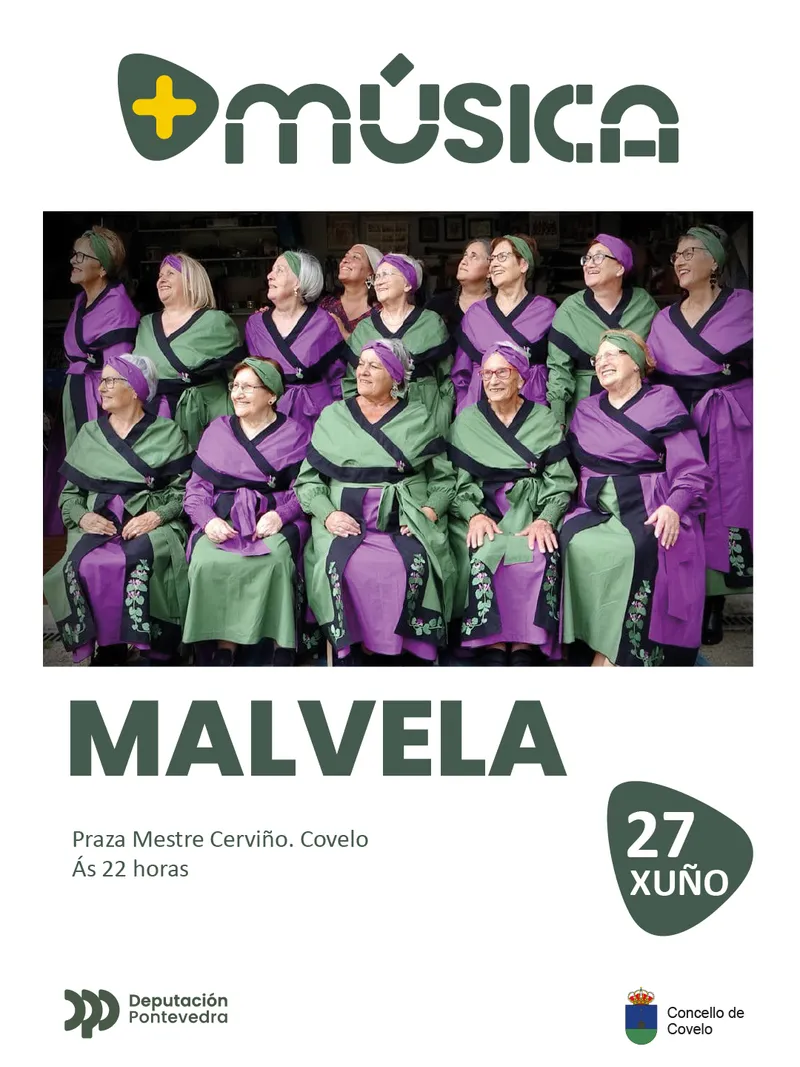 El grupo Malvela ofrecerá un concierto gratuito de música tradicional gallega en Covelo