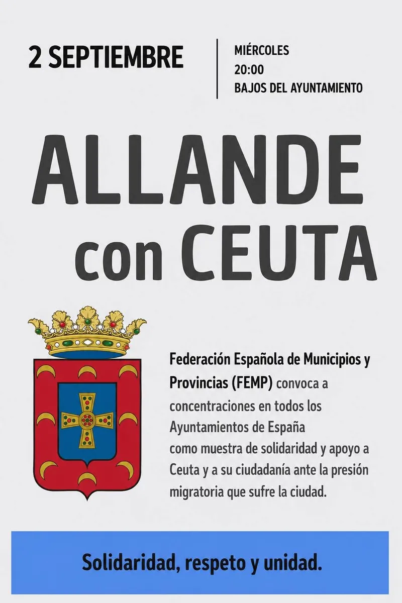 Allande se une a la manifestación de apoyo a Ceuta
