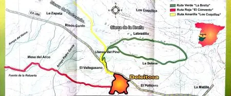 Deleitosa presenta su mapa de rutas para descubrir parajes naturales