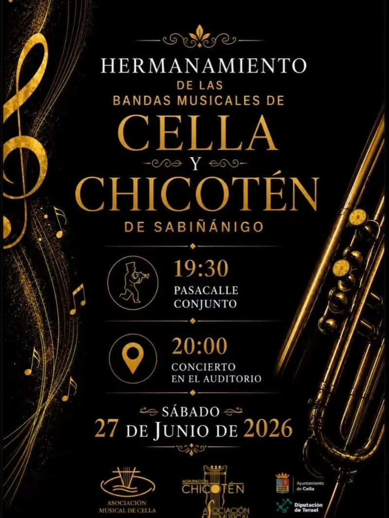 Cella y Sabiñánigo unen sus músicas en un hermanamiento especial