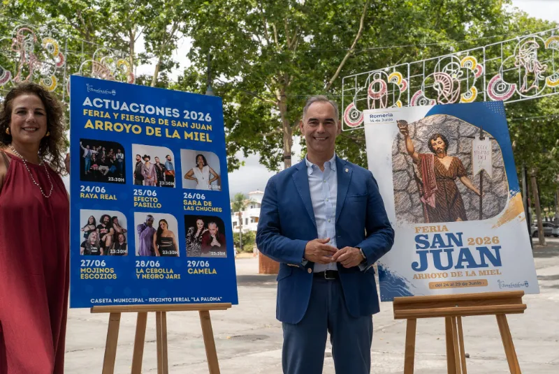 Benalmádena anuncia el cartel de la Feria y Fiestas de San Juan 2026 con conciertos gratuitos