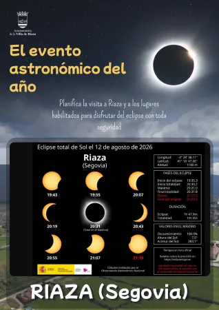 Riaza detalla los horarios del próximo eclipse solar para sus vecinos
