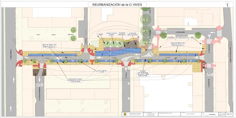 Valladolid inicia la reurbanización de la calle Vives con 293.000 euros y 44 plazas de aparcamiento