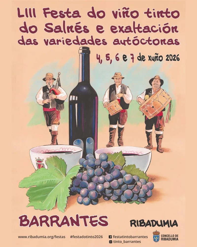 Ribadumia celebra la Festa do Viño Tinto do Salnés con exaltación de variedades autóctonas