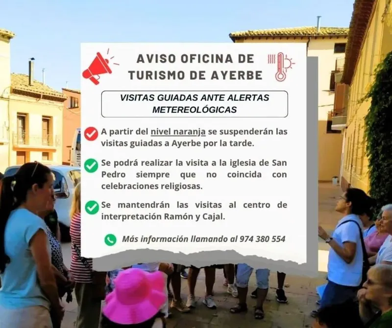 Ayerbe suspende las visitas guiadas por la ola de calor